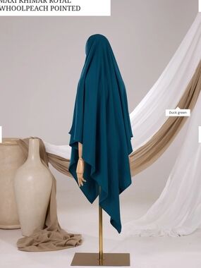 Ayada Teal Duck Green Maxi Khimar Hijab